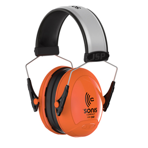 Sonis® Compact Low Profile Extra Visibility Adjustable Ear Defenders – 32dB SNR